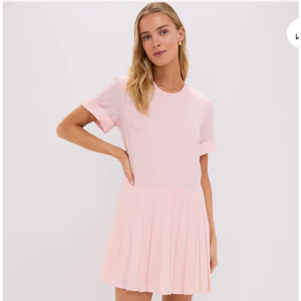 Nwt Tuckernuck Ballet Pink Pleated Liza Dress Size Large